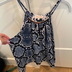 Snakeskin top sleeveless